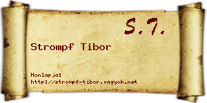 Strompf Tibor névjegykártya